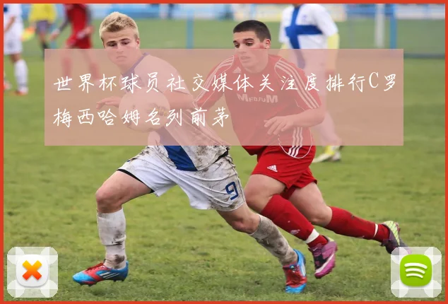 世界杯球员社交媒体关注度排行C罗梅西哈姆名列前茅